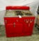 Vintage Red Chambers 4-Burner Gas Range 1950s