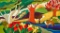 Helen Webber Cow & Calf Scene Tapestry, Very Colorful, 13' 3