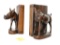 Vintage Warthogs Wood Carved Bookends