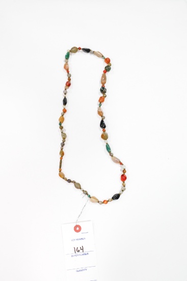 Beautiful 11" Necklace Of Many Polished Stones