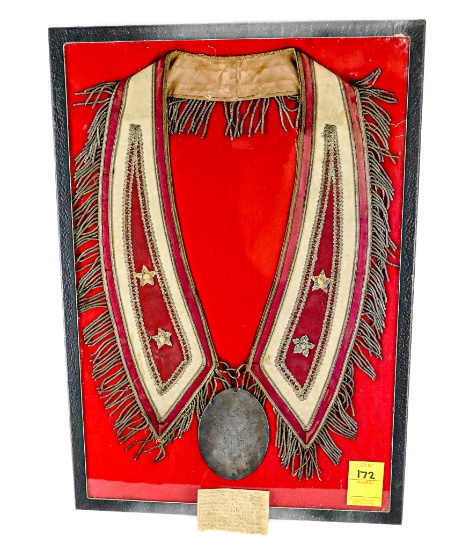 Native American Indian - U.S Peace Medal - Treaty Of Greenville 1795 W/ Sash