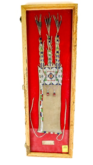 Native American Indian - Phenomenal Pipe And Tobacco Beaded Bag