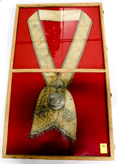 Native American Indian - 1801 Thomas Jefferson Peace Medal And Sash