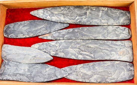 Native American Indian - (7) Huge Ceremonial Blades
