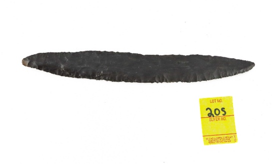 Native American Indian - 10" Black Flint Blade
