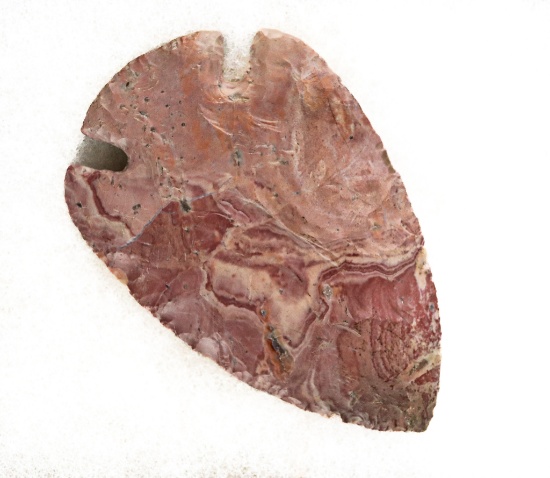 Native American Indian - Magnificent 4.5" Pink Flint Arrowhead
