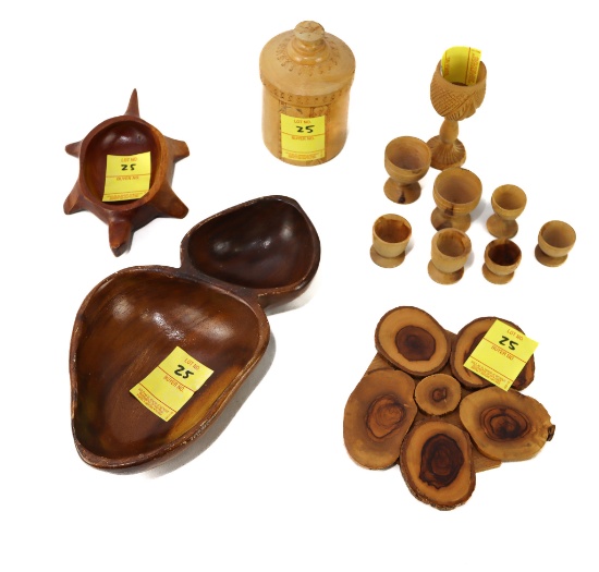 Wood Carving - Large Lot Of Misc. Carved Items