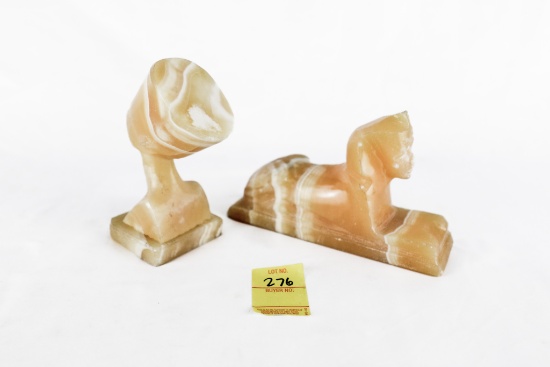 (2) Carved Stone Egyptian Pieces