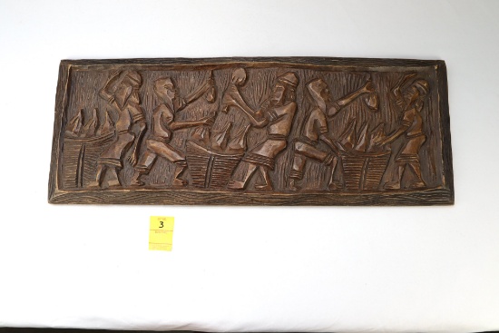 Wood Carving - Africans In Market