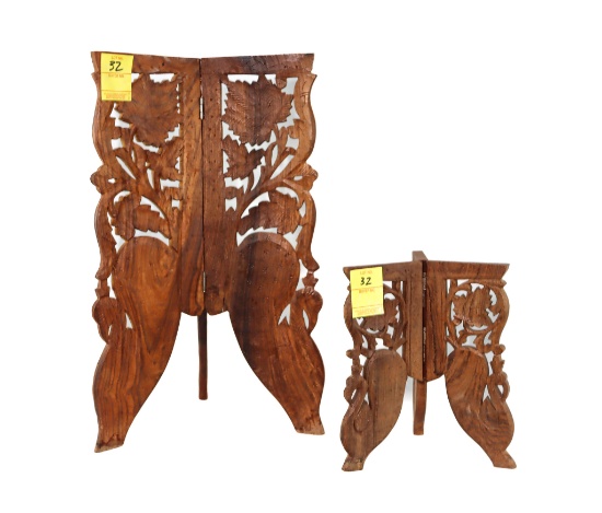 Wood Carving - (2) Serving Bowl Holders