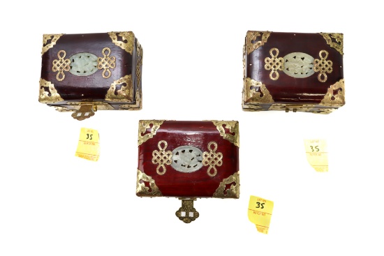 (3) Ornate Chinese Jewelry Boxes