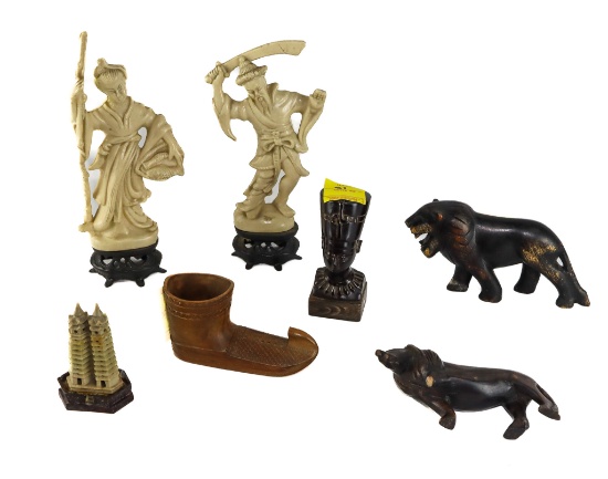 (7) Pieces Of Oriental And African Souvenirs