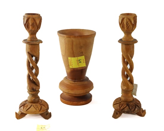 (3) Wood Carvings