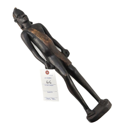 20" Tall Wood Carved African Statue