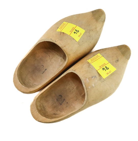 Early Dutch Wooden Clog Shoes
