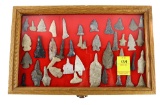 Native American Indian - Wood Case Of 40 Points And Drills