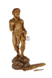 Wood Carving - Early African Warrior Statue