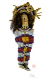 Native American Indian - Beaded Child's Doll W/ Hair
