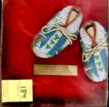 Native American Indian - Fully Beaded Child's Moccasins