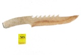 Native American Indian - Incredible Knapped Exotic Flint Bowie Knife