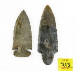Native American Indian - (2) Large Grey Points