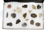 Native American Indian - Frame Of (18) Arrowheads