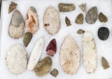 Native American Indian - (22) Blades And Points