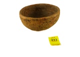 Native American Indian - Primitive Clay Pottery Bowl