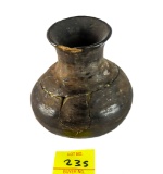 Native American Indian - Small Black Glazed Early Vessel
