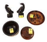 Wood Carving - Misc. Lot Of (5) Items
