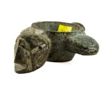 Carved Rock Turtle Effigy Mortar