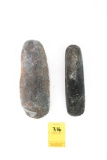 Native American Indian - (2) Banded Slate Celts