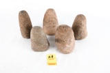 Native American Indian - (5) Hammer Stones