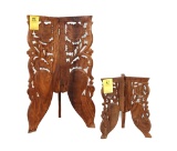 Wood Carving - (2) Serving Bowl Holders