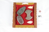 Native American Indian - (2) Gorgets, (1) Bannerstone, (2) Arrowheads