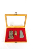 Native American Indian - (3) Banded Slate Bannerstones