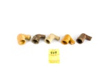 Native American Indian - (5) Early Clay Pipes