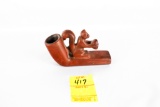 Native American Indian - Carved Redstone Squirrel Effigy Platform Pipe
