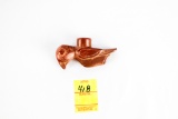 Native American Indian - Carved Redstone Raven Effigy Pipe