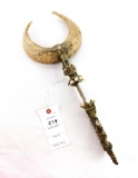South Pacific Ceremonial Shaman Scepter - Knife And Sheath