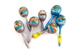 (7) Hand Painted Maracas