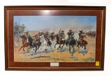 Matted & Framed Art Print by Frederic Remington (American 1867-1909) - 