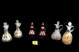 (6) Cruets - (2) Anchor Hocking; (1) Imperial Glass Daisy & Button; (2) Ruby Red; (1) Clear Glass