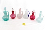 (6) Cruets - Various Fenton Cruets, Various Colors