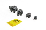 (4) Small Polished Stone Polar Bears