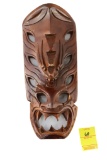 Grotesque Carved Wood Mask