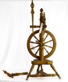 Vintage Wooden Spinning Wheel