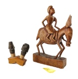 (2) Wood Carvings Of African Tribal Art