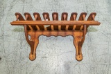 Oak Wine Glass Rack Wall Mounted
