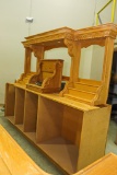 Solid Oak Backbar, Unfinished, 8